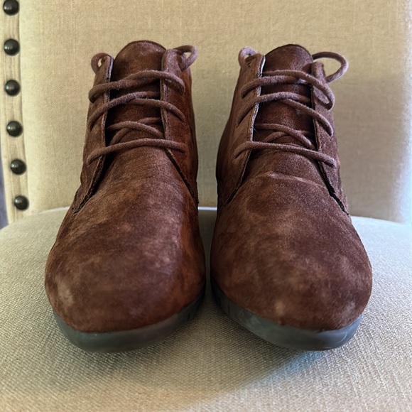Dr Scholls Vintage Women’s Suede Lace Up Ankle Boots Brown Size 8W Wide - Picture 8 of 11